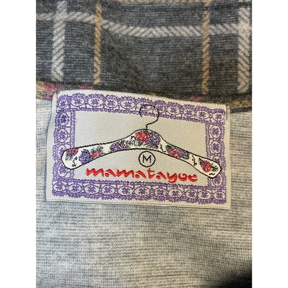 MAMATAYOE size M Flannel Tunic 3/4 Sleeves Designed in Spain Made in Portugal - Picture 14 of 15